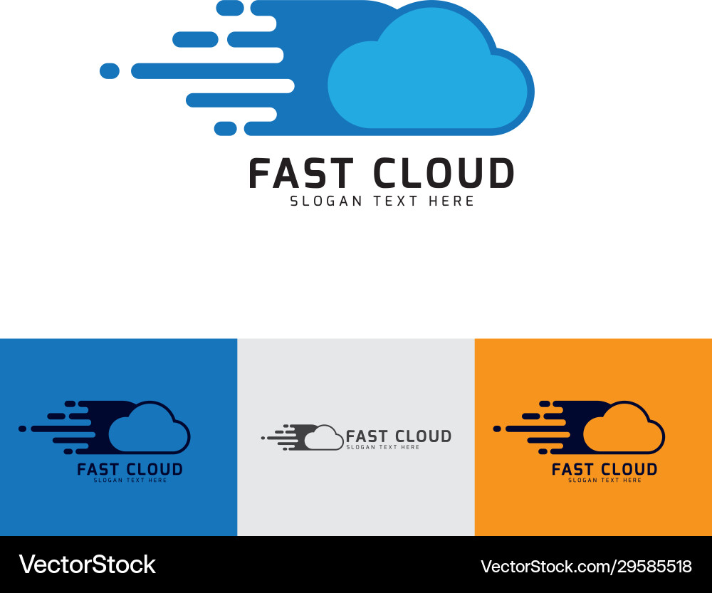 Fast cloud computing icon template Fast cloud computing icon template Vector Image