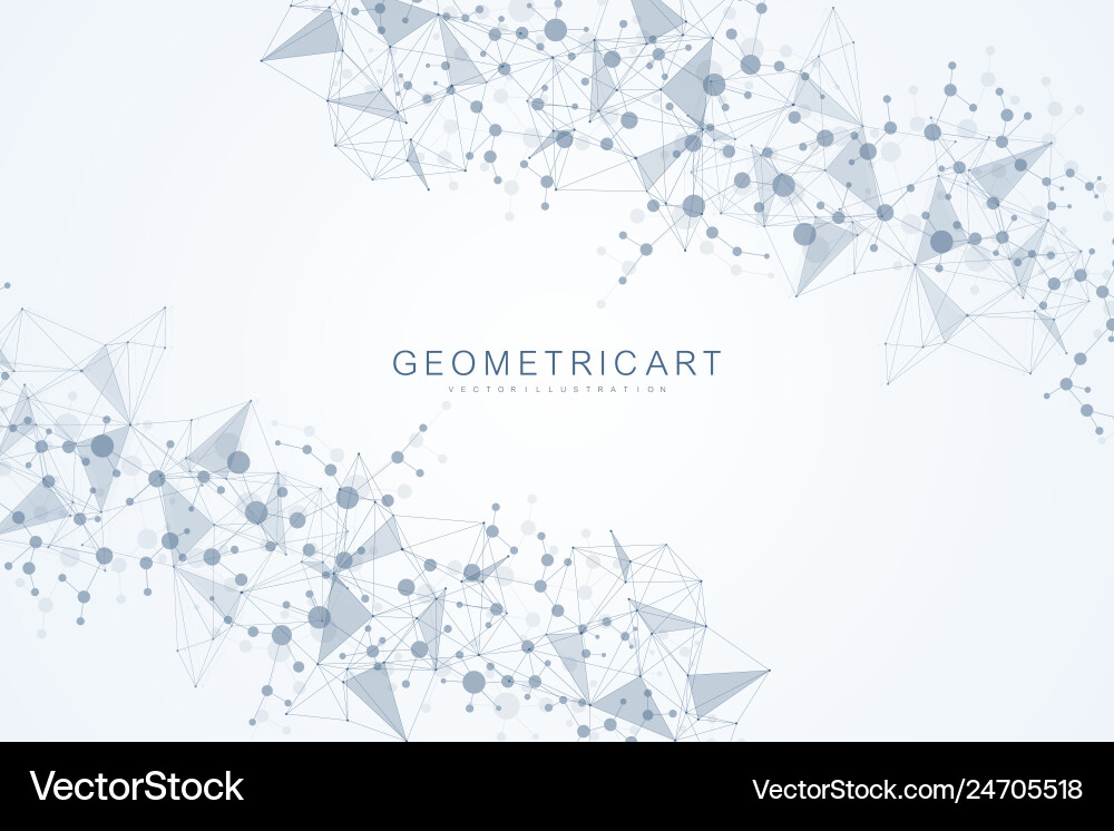 Geometric abstract background with connected line Geometric abstract background with connected line Vector Image