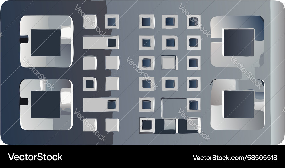 Industrial Control System Interface Vector Image