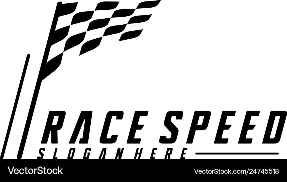 Race flag design concepts icon speed simple Vector Image