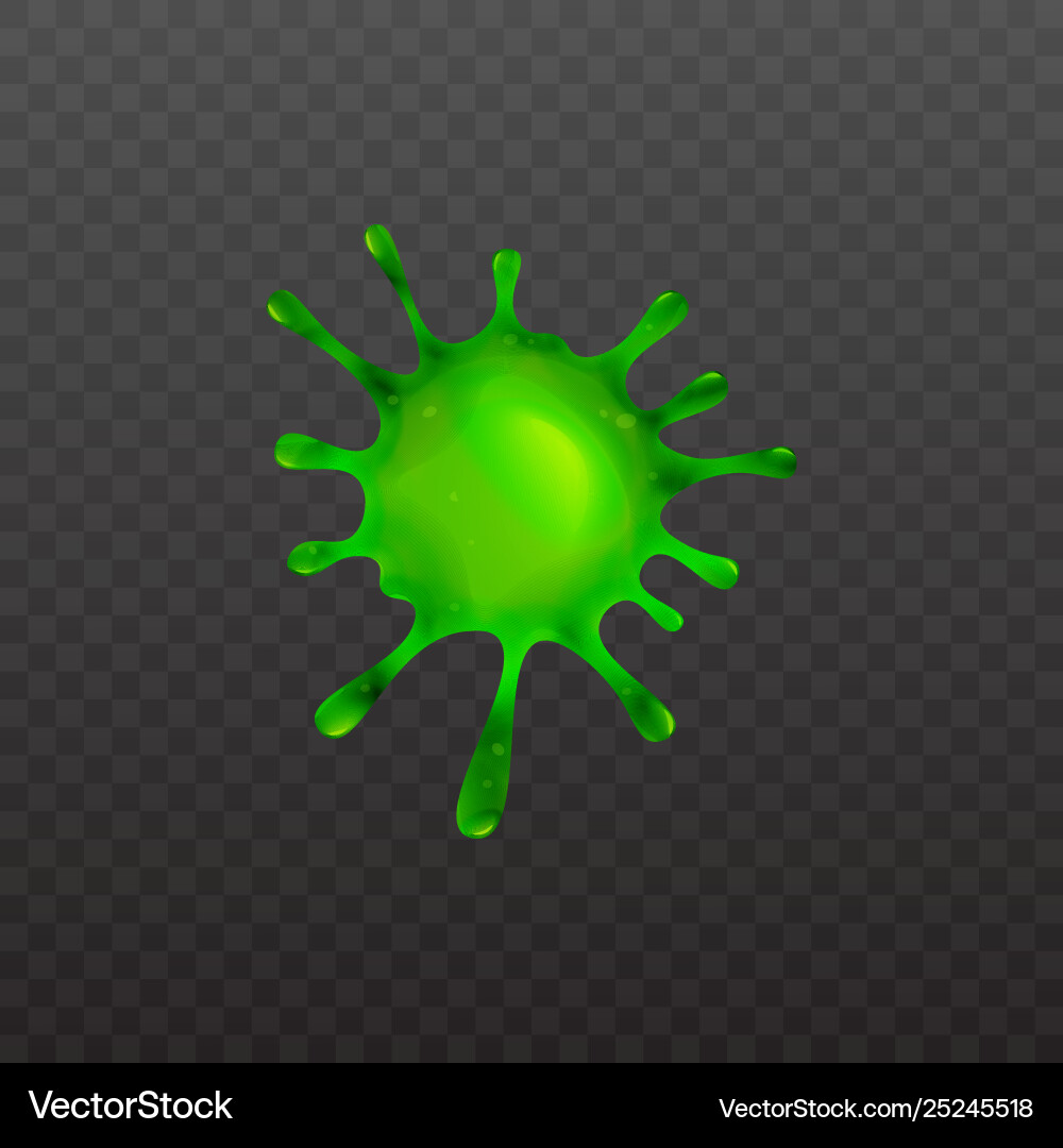 Round blob shape green slime liquid splatter Round blob shape green slime liquid splatter Vector Image