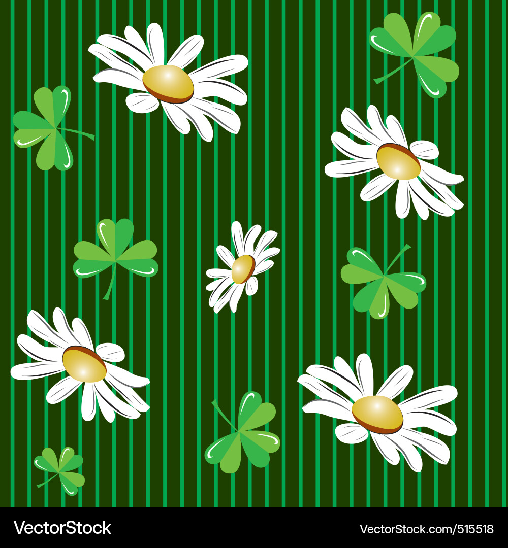 Seamless background with camomiles Vector Image