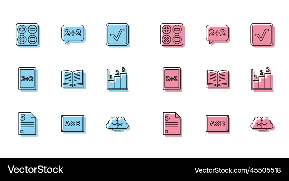 Set line infinity calculation square root graph Vector Image