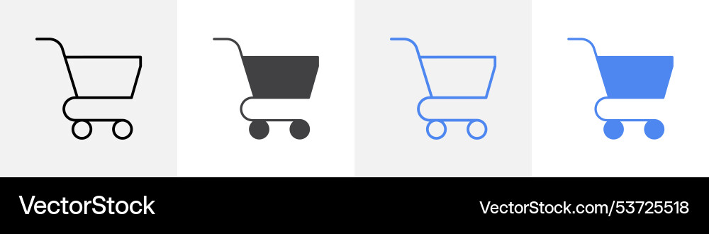 Shopping cart icon set use for web Vector Image