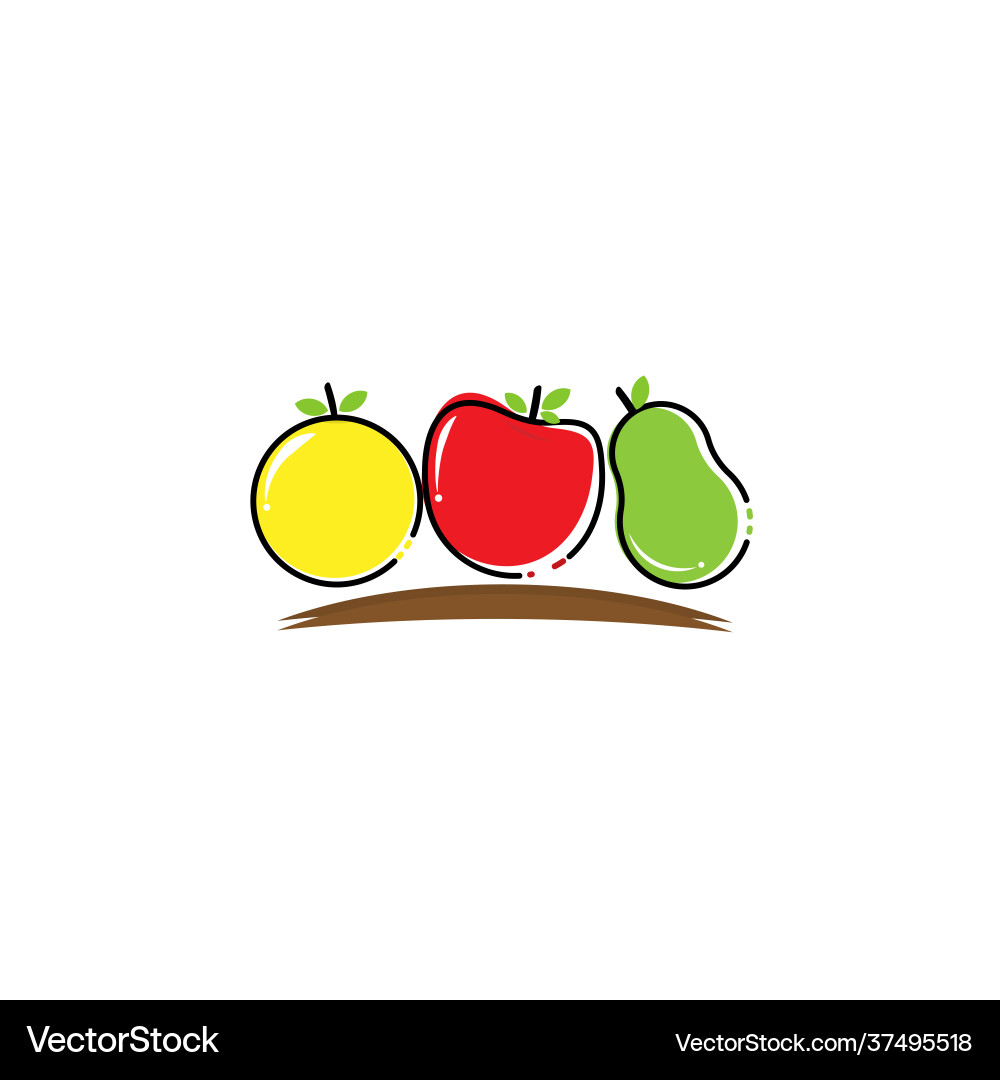 Simple color fruit icon element and template Vector Image