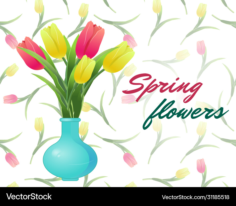 Tulips simless pattern card8-01 Tulips simless pattern card8-01 Vector Image