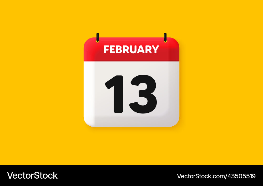 13th day of the month icon event schedule date Vector Image