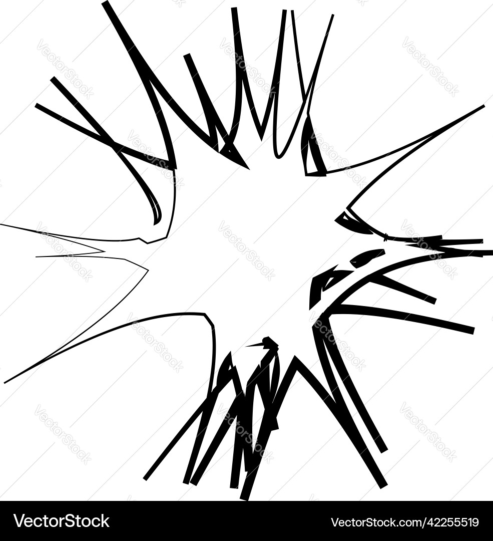 Abstract random geometric shape non figural Vector Image