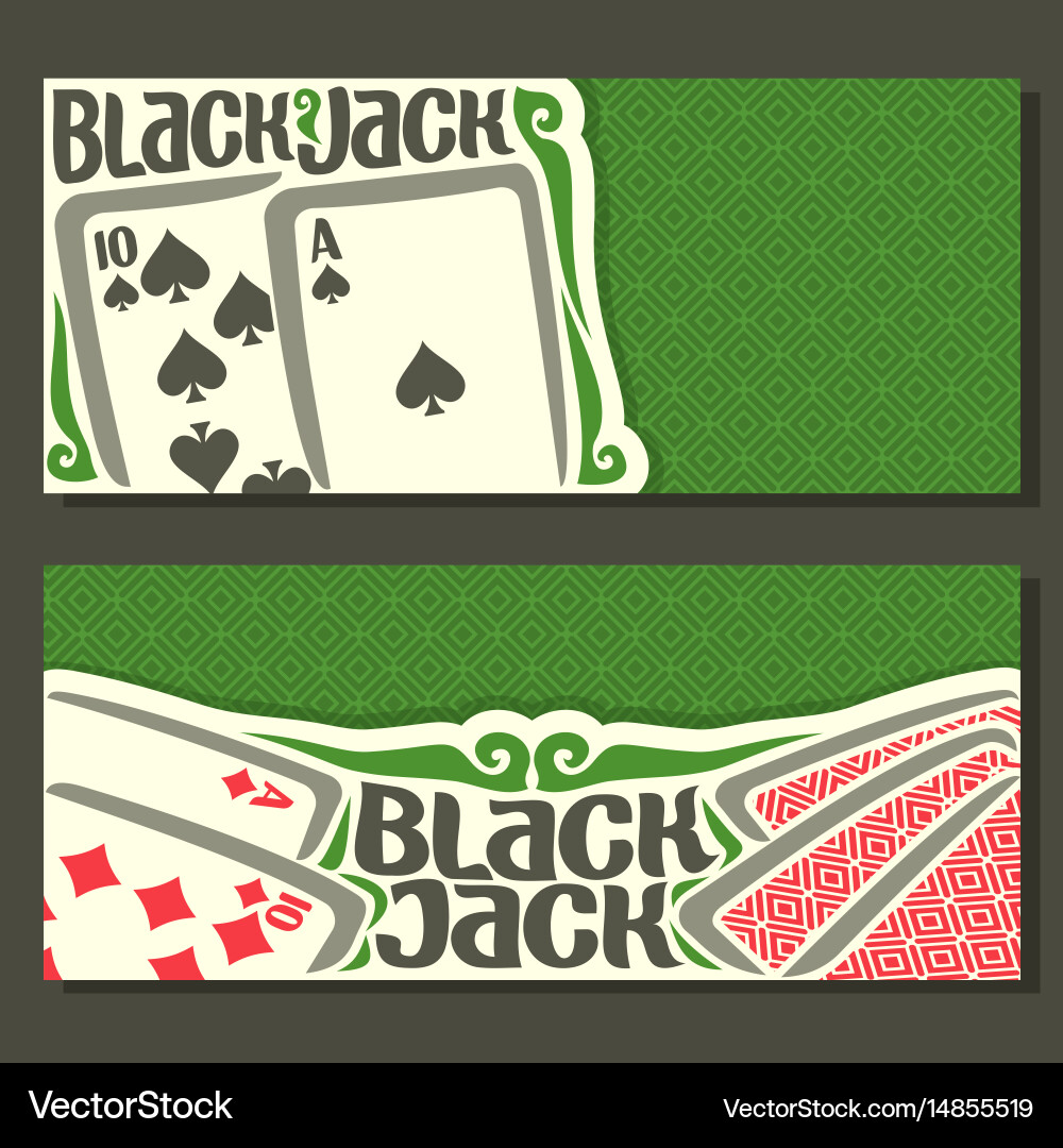 Blackjack Casino Banners Vector Image