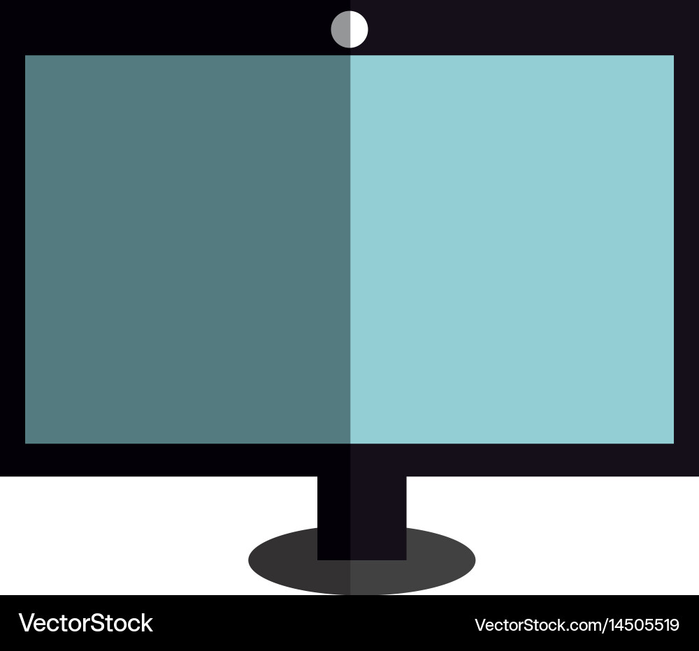 Computer desktop with template icon Vector Image