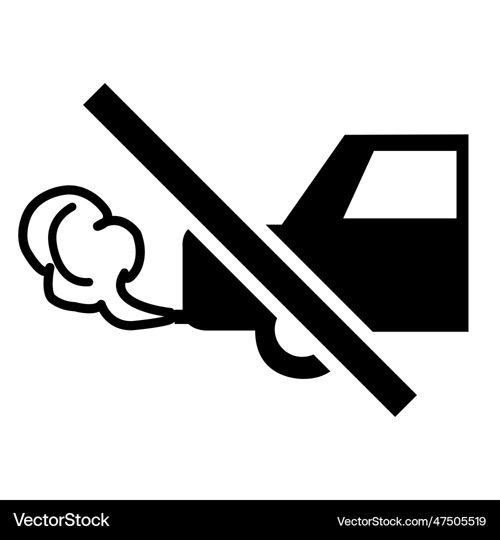 Do not switch on engine symbol Vector Image