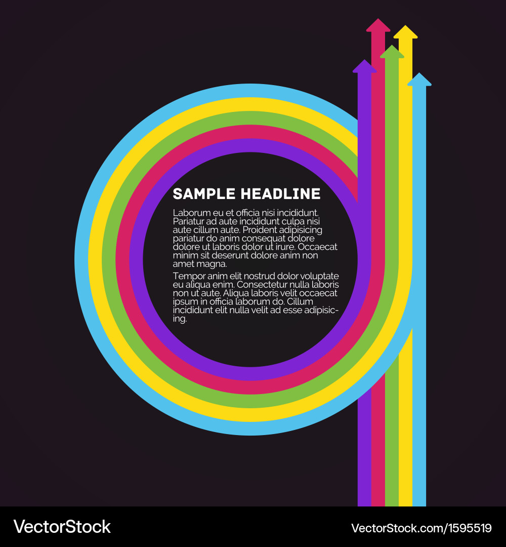Dynamic Circular Arrows Infographic Template Vector Image