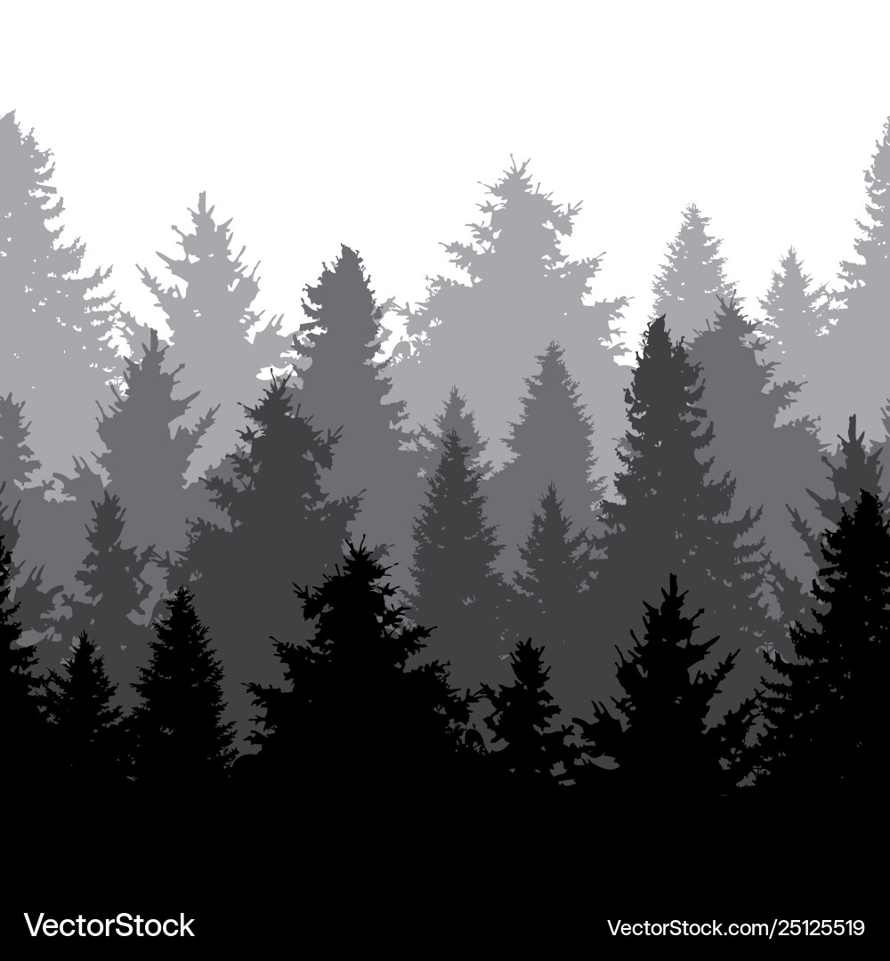 Fir trees seamless pattern Vector Image