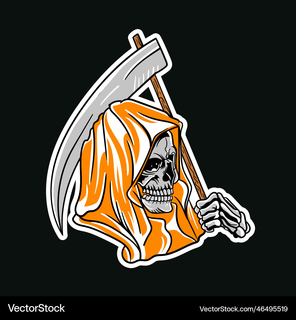 Grim Reaper with Death Scythe vector image