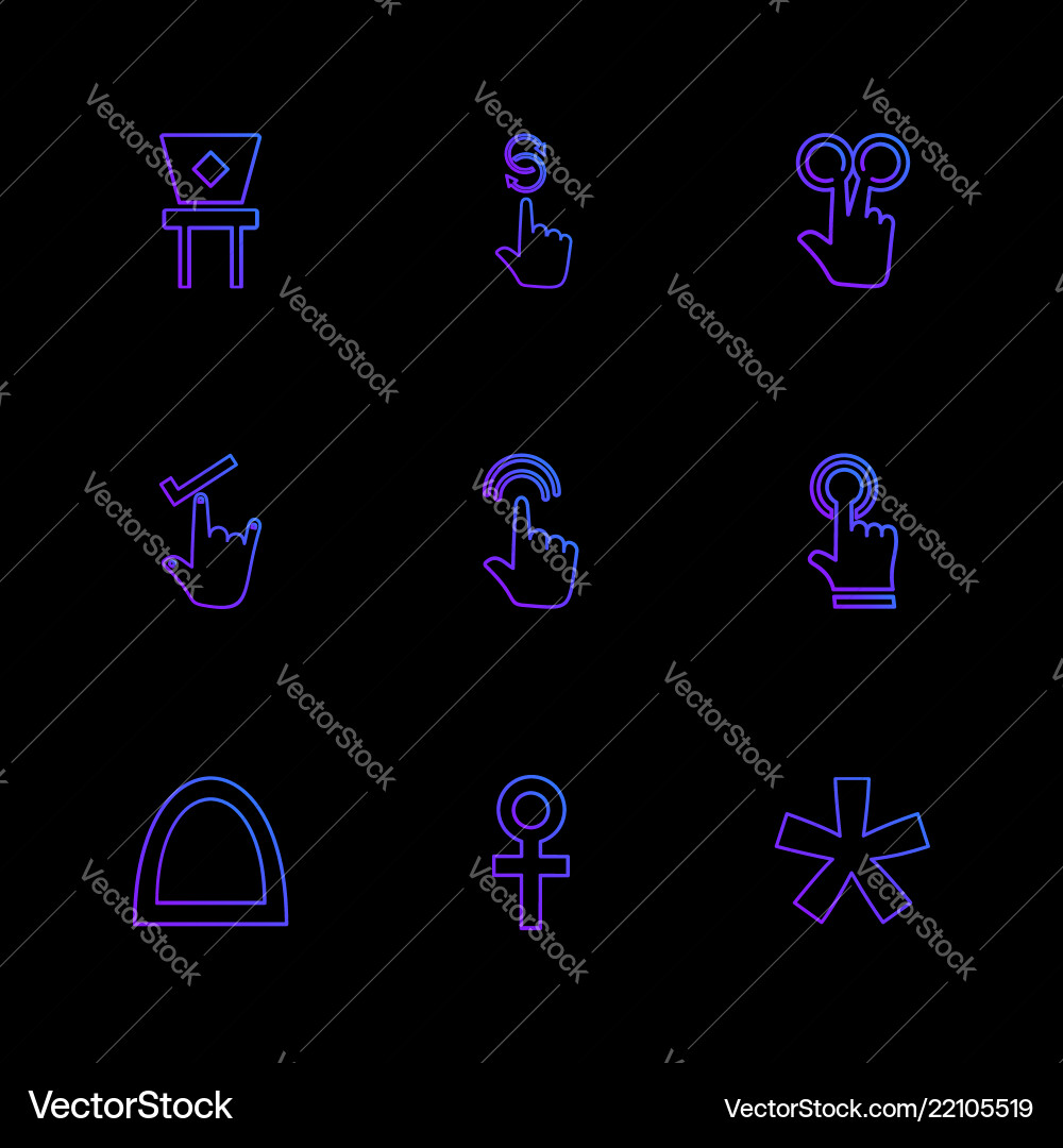 Hands pointer arrows directions eps icons set Vector Image