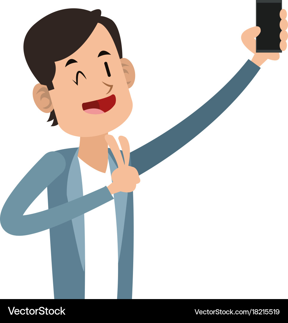 Man using cellphone icon image Vector Image