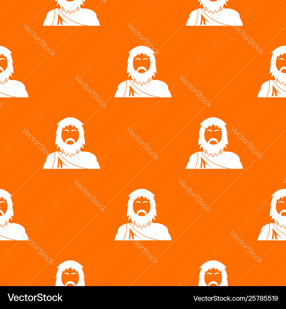 Neanderthal pattern orange Vector Image