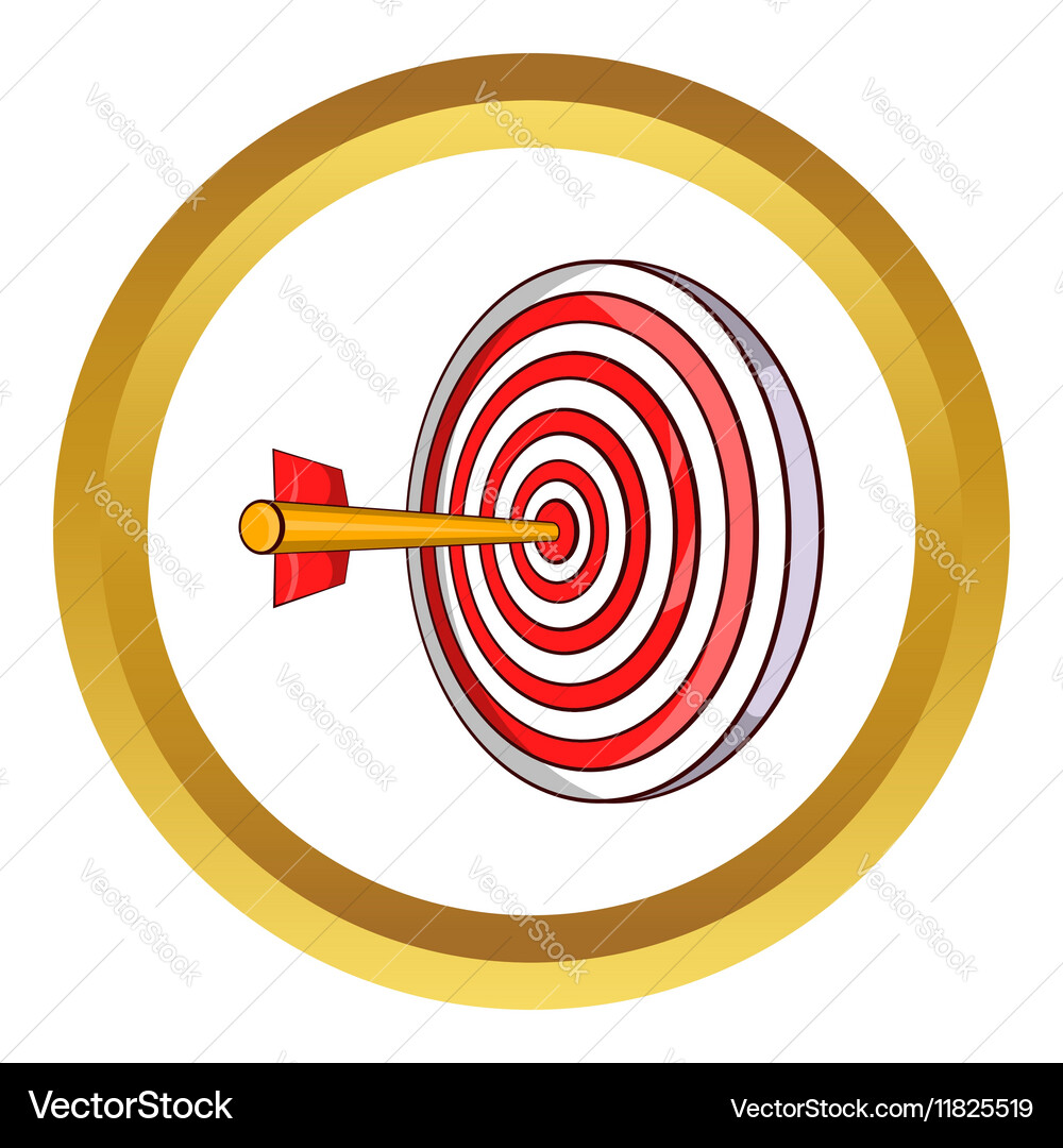 Red target and dart icon Vector Image