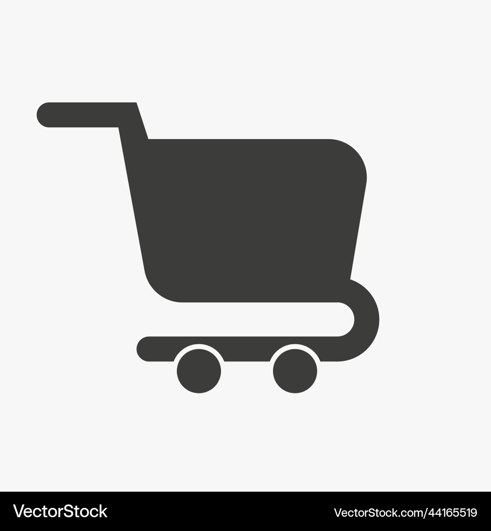 Shopping cart icon template for web computer Vector Image