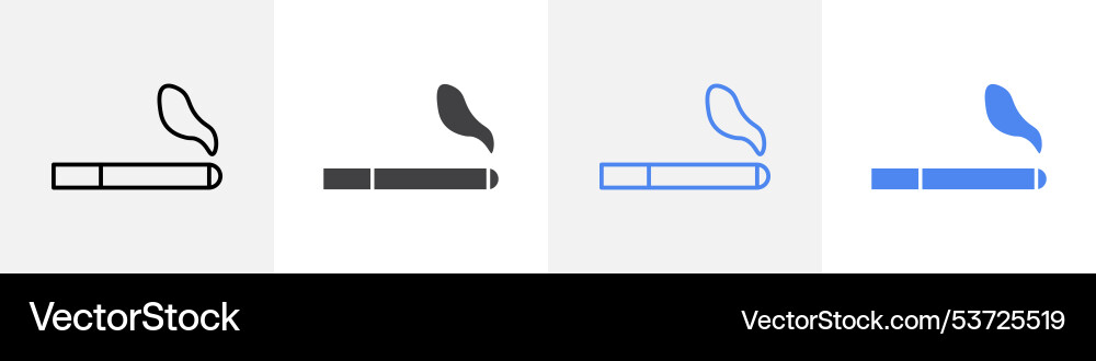 Smoking icon set use for web Vector Image