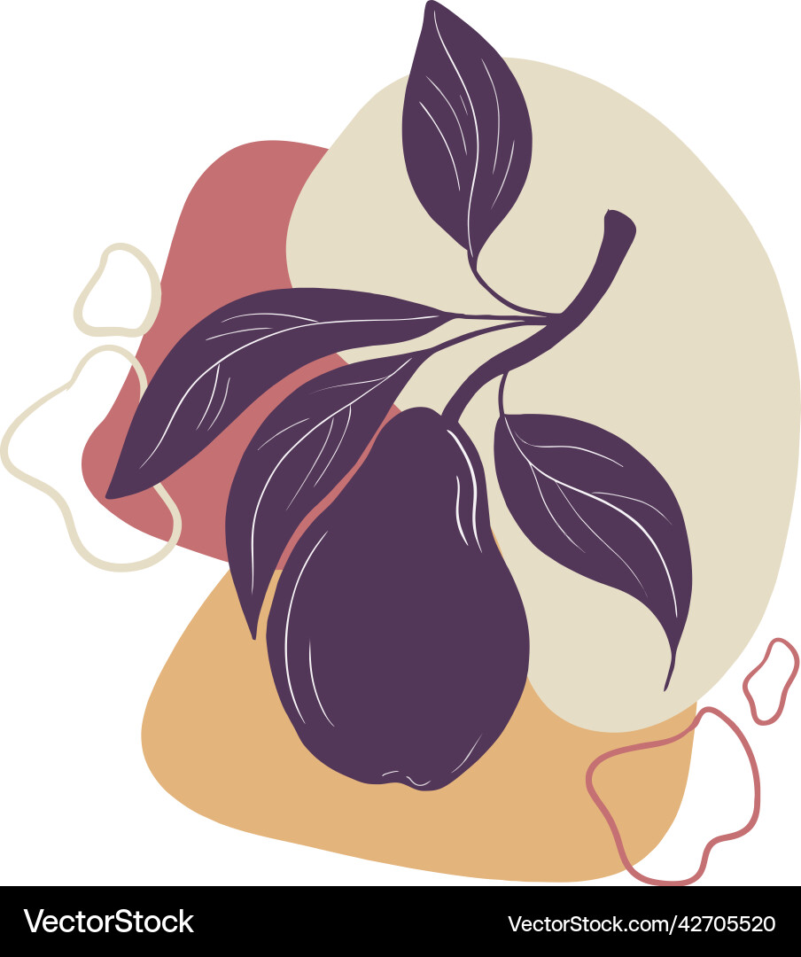 Abstract background with pear outline Abstract background with pear outline Vector Image