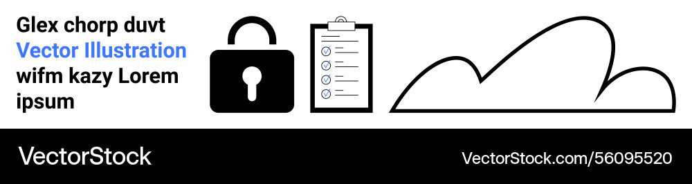Cloud security and data management with checklist vector image