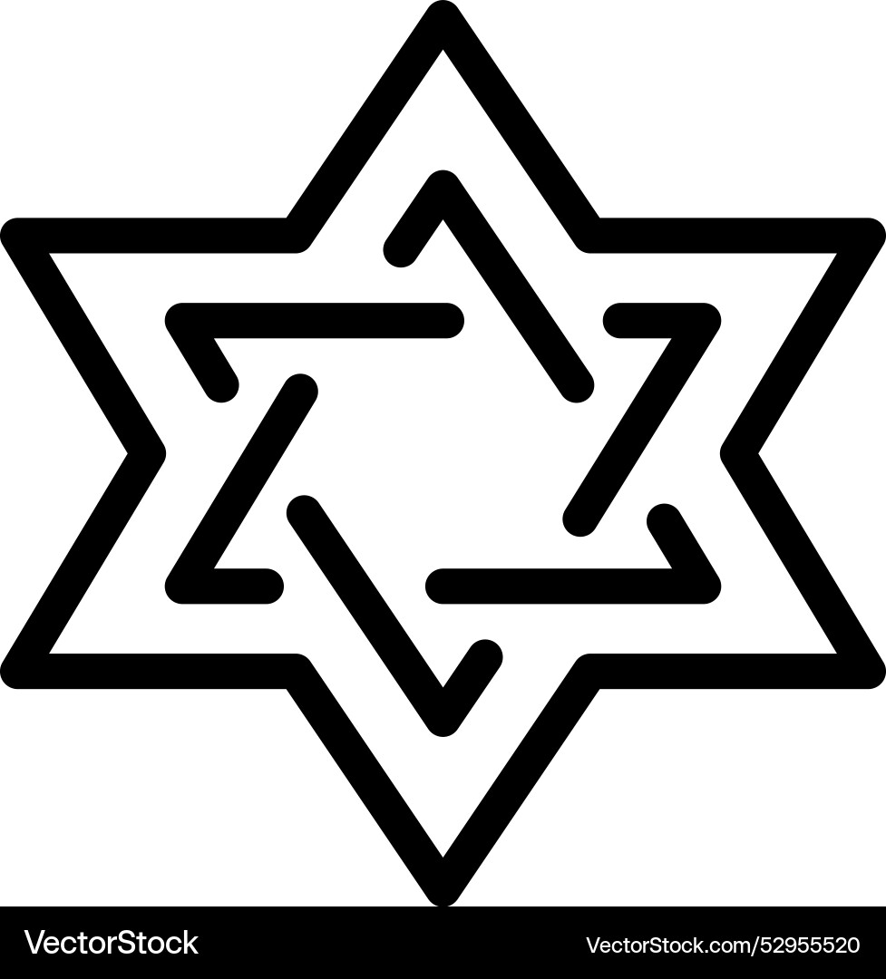 David icon thin linear style design isolated David icon thin linear style design isolated Vector Image