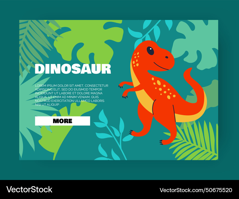 Dinosaur web page banner with copy space for text Dinosaur web page banner with copy space for text vector image