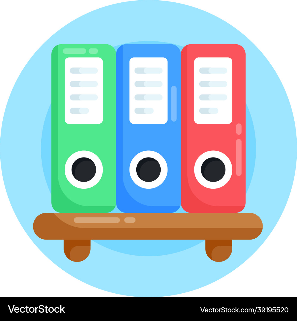 Files shelf Vector Image