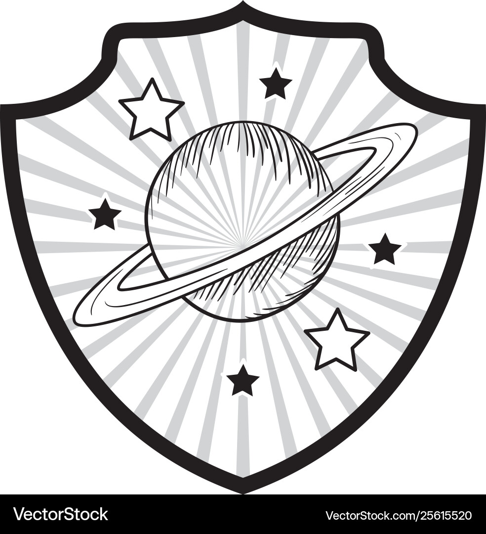 Frame with planet solar system Frame with planet solar system vector image