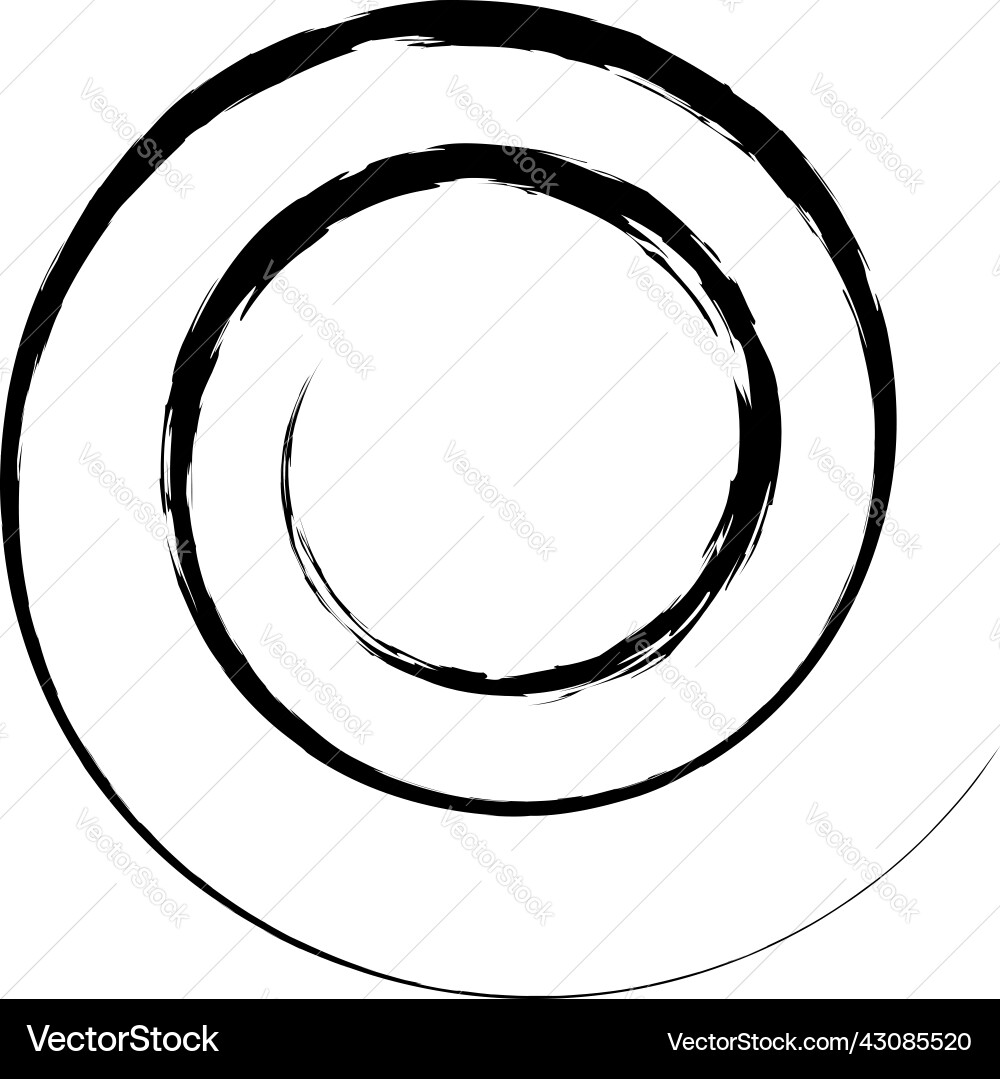 Grungy textured spiral design element Vector Image
