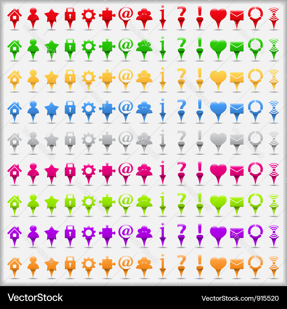 Navigation Icons Set vector image