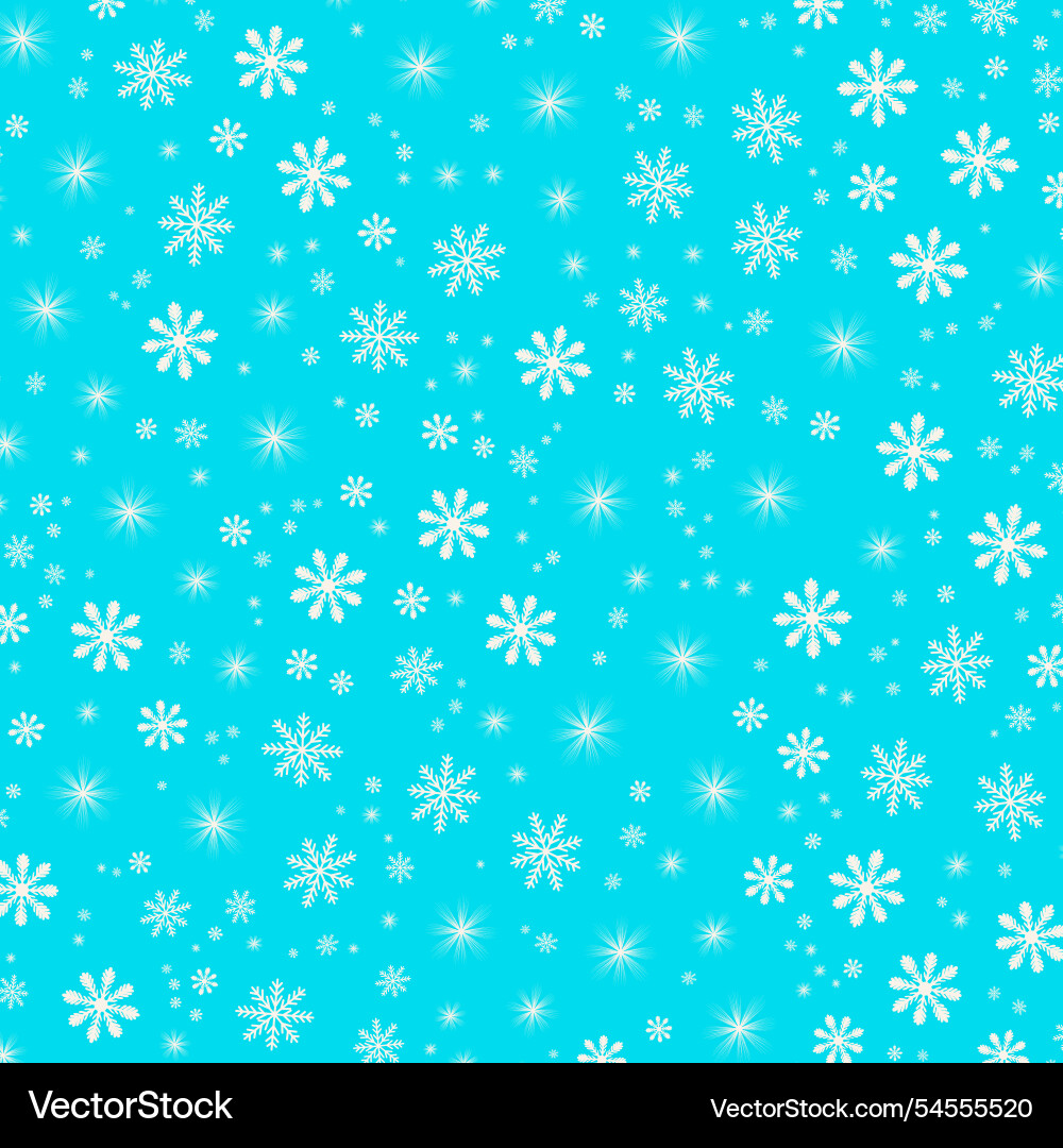Seamless pattern of snowflakes snowflake Vector Image