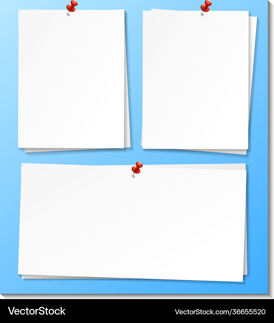 Set empty sticky note paper template Set empty sticky note paper template Vector Image