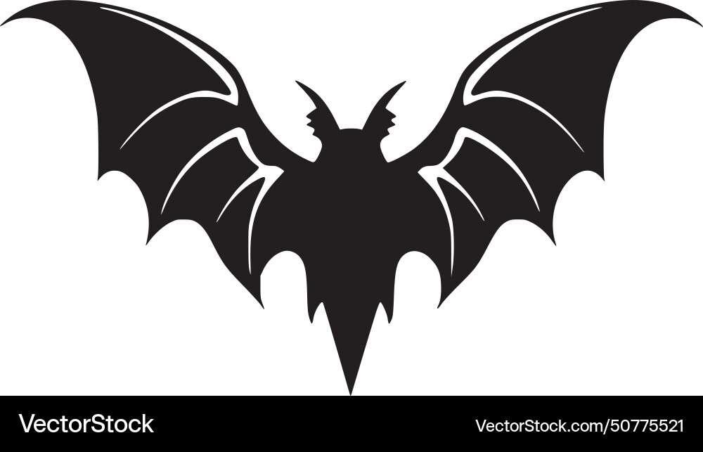 Bat - minimalist and simple silhouette Royalty Free Vector