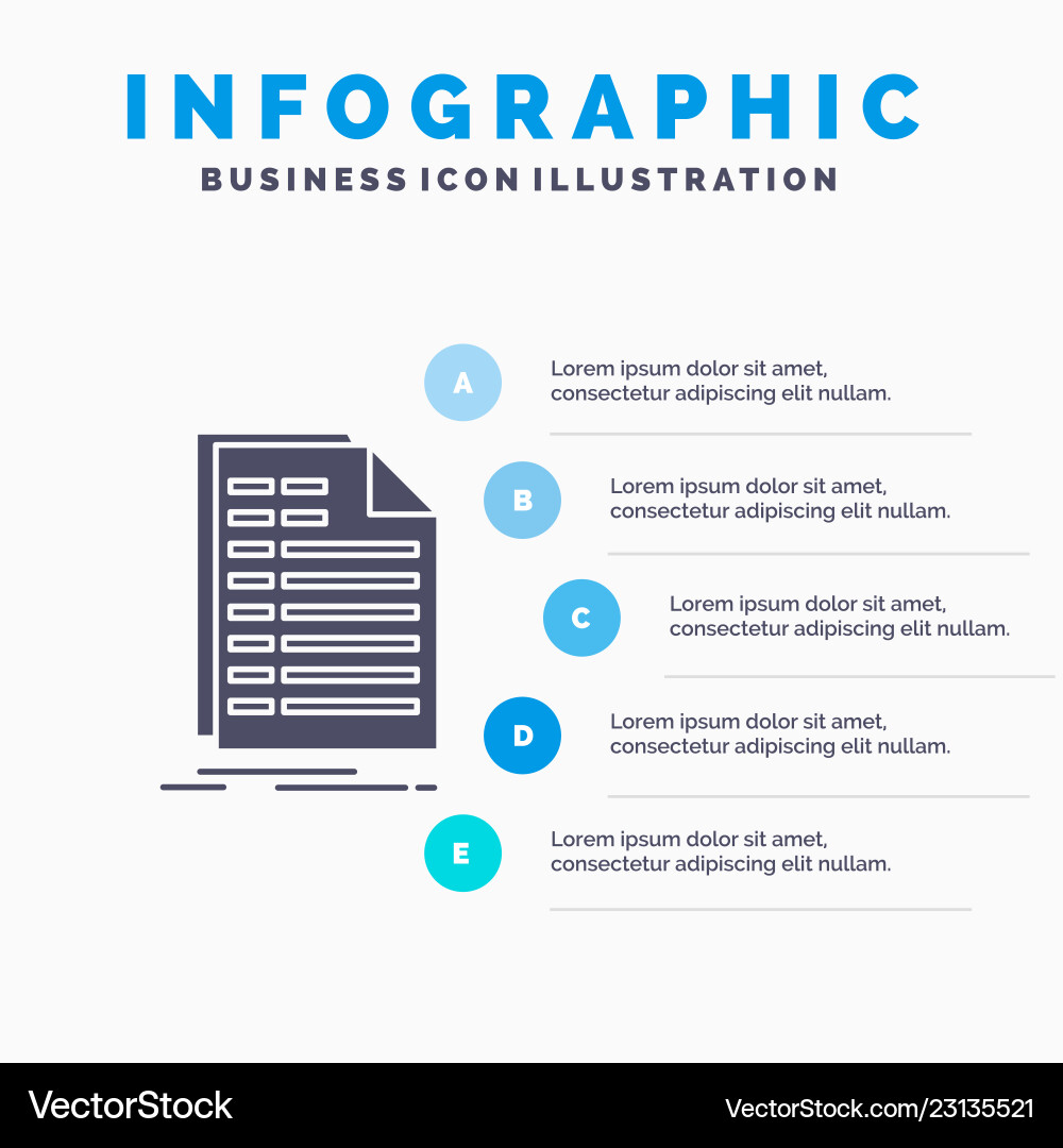 Bill excel file invoice statement infographics Bill excel file invoice statement infographics Vector Image