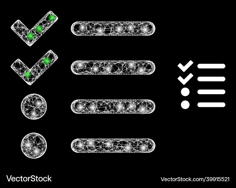 Bright mesh check list with light spots Vector Image