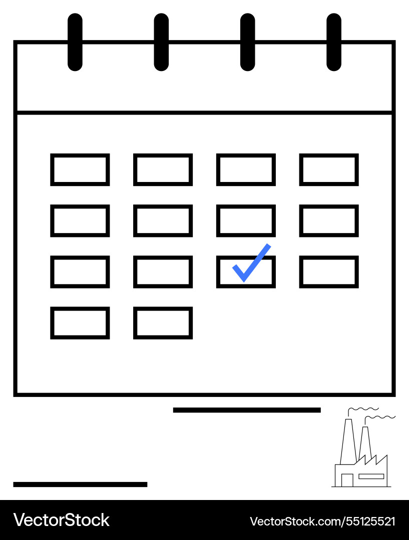 Calendar with highlighted date and abstract Vector Image