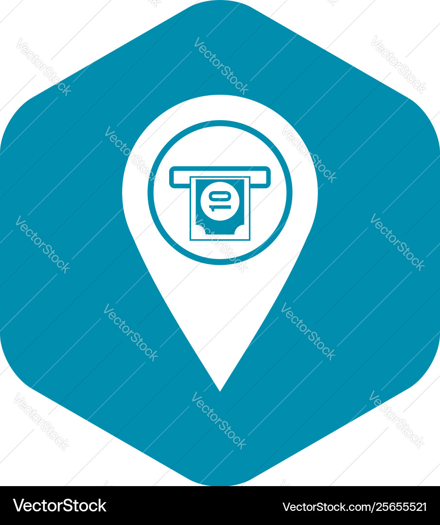 Cash terminal pointer icon simple style Cash terminal pointer icon simple style vector image