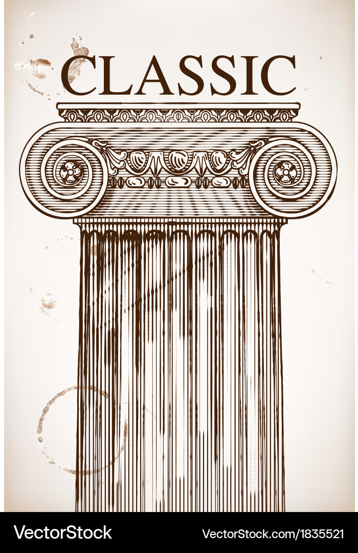 Classical Column Pattern vector image