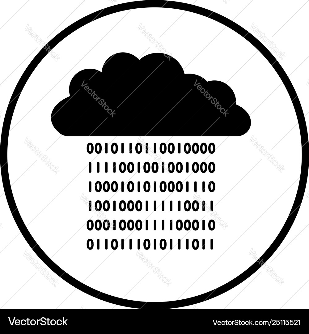 Cloud data stream icon Vector Image