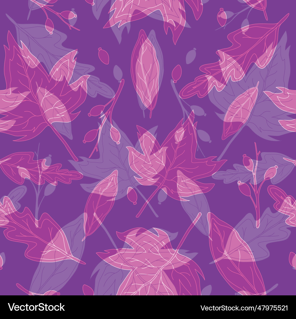 Creative autumn seamless pattern with simple Vector Image