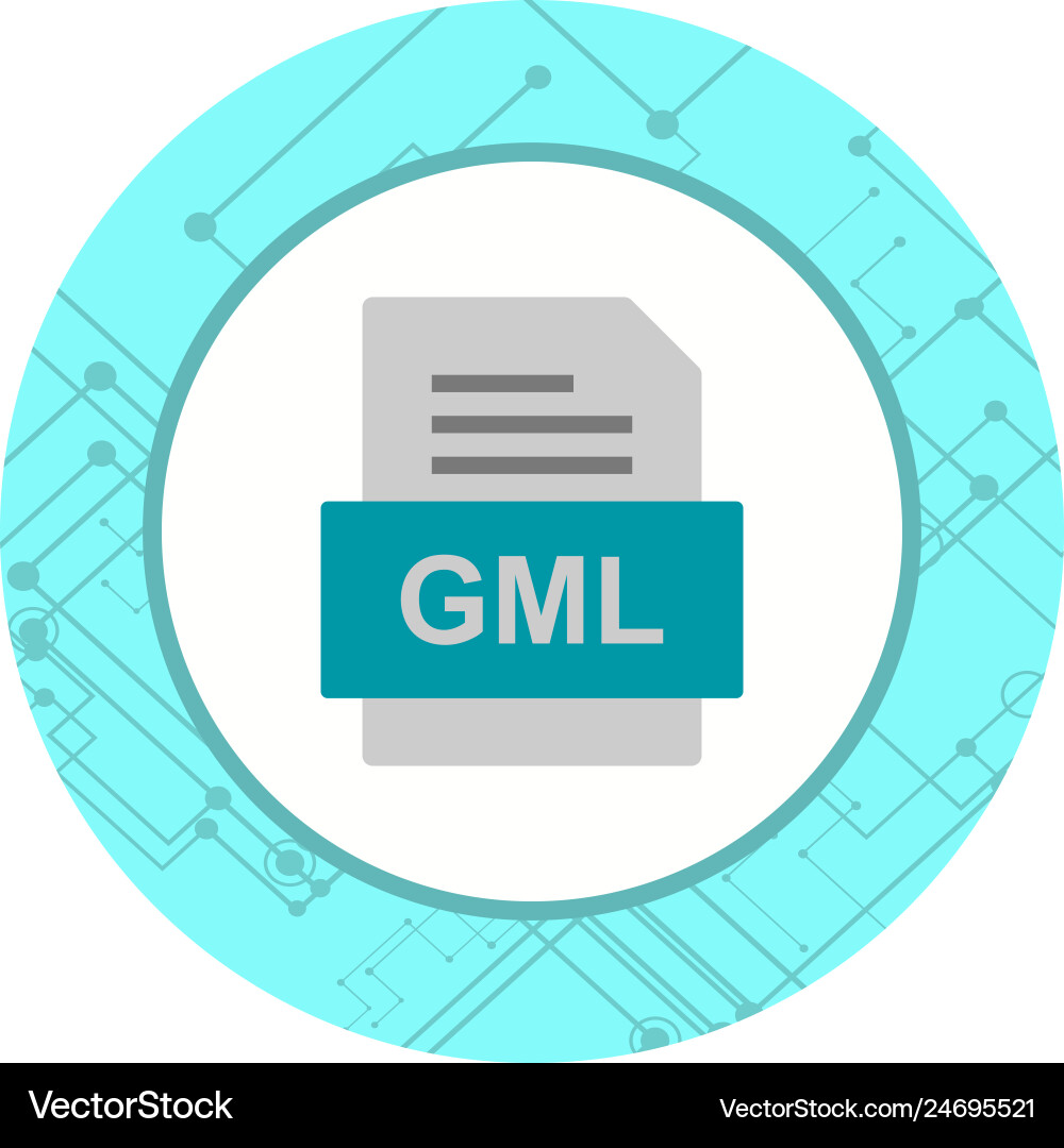 Gml file document icon Vector Image
