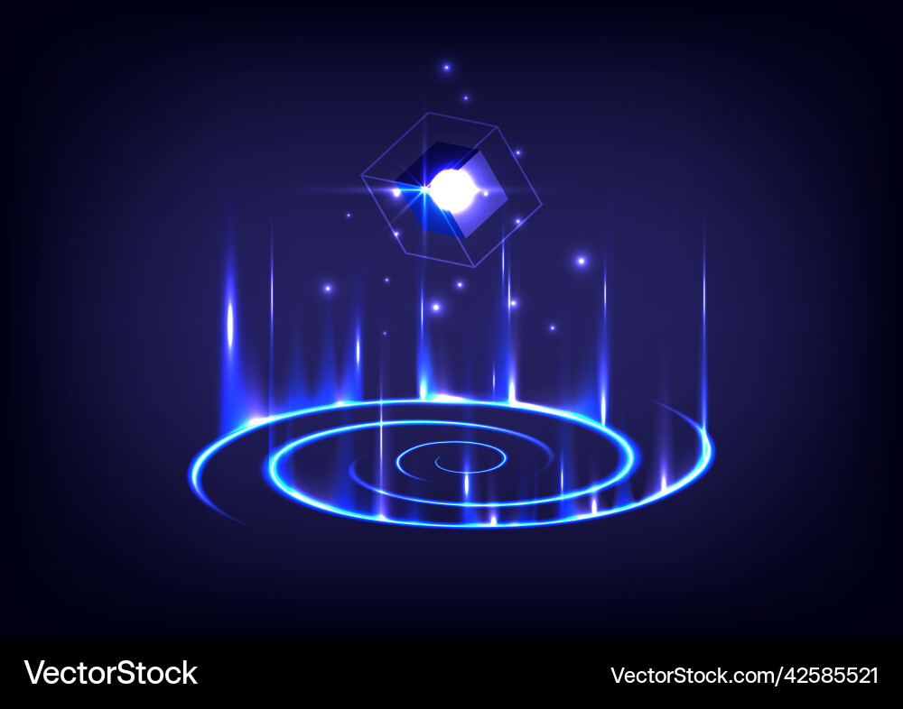 Gui and ui virtual reality portal hologram Vector Image