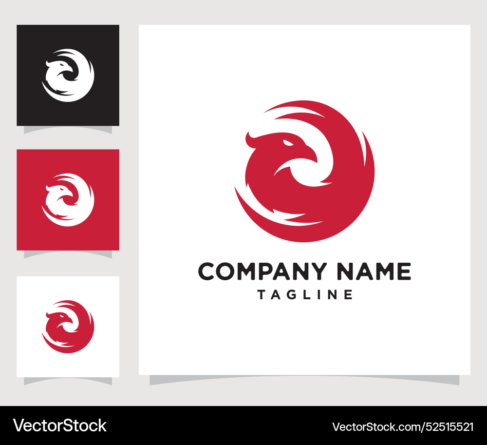 Logo icon phoenix Royalty Free Vector Image - VectorStock