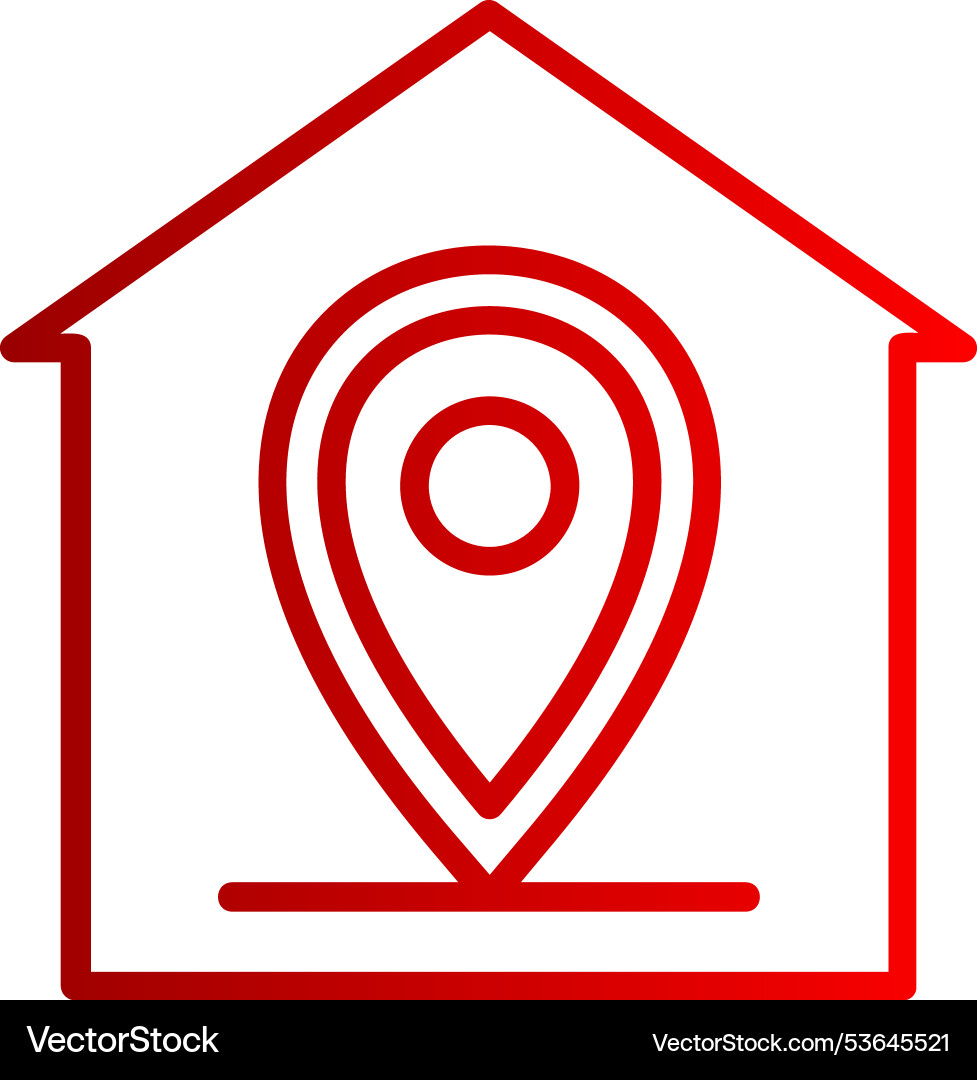 Mapping line gradient icon vector image