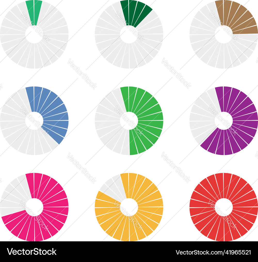 Preloader circular loading bar pie chart Vector Image