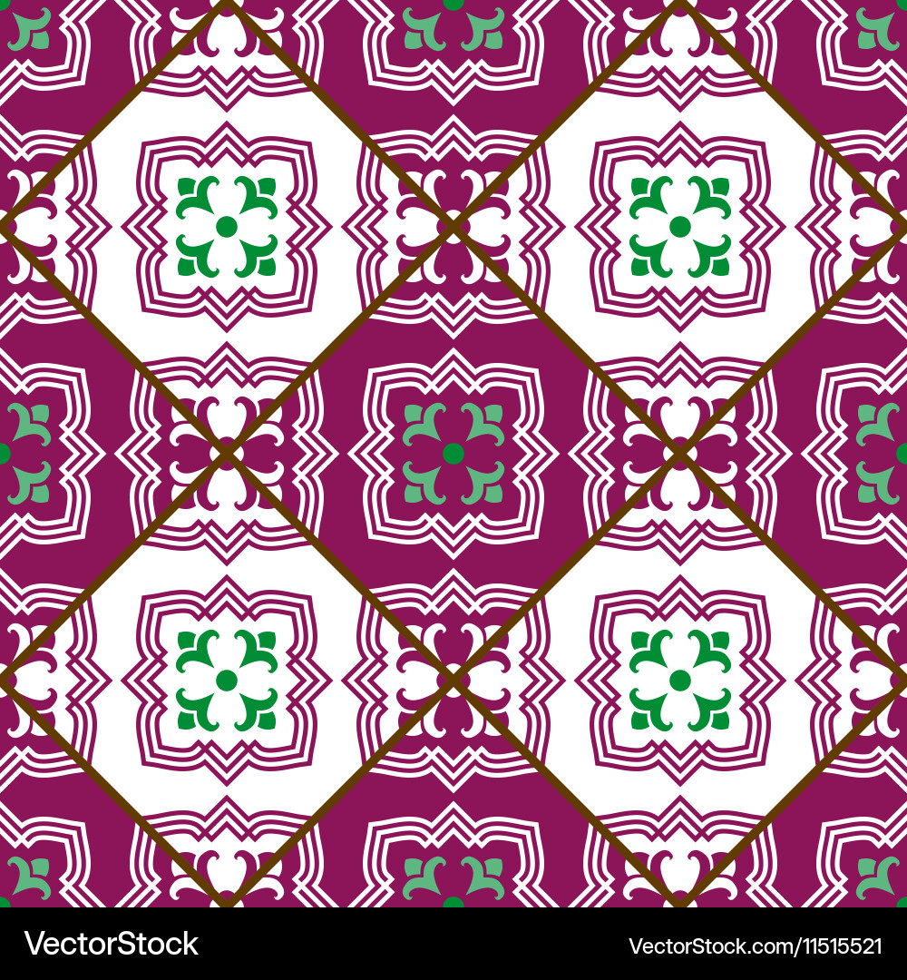 Seamless pattern from tiles Vector Image