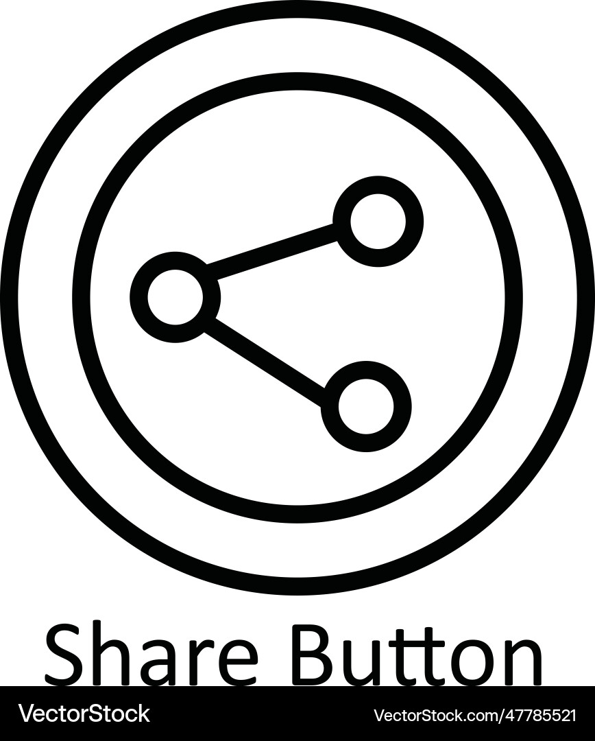 Share button outline icon design Vector Image