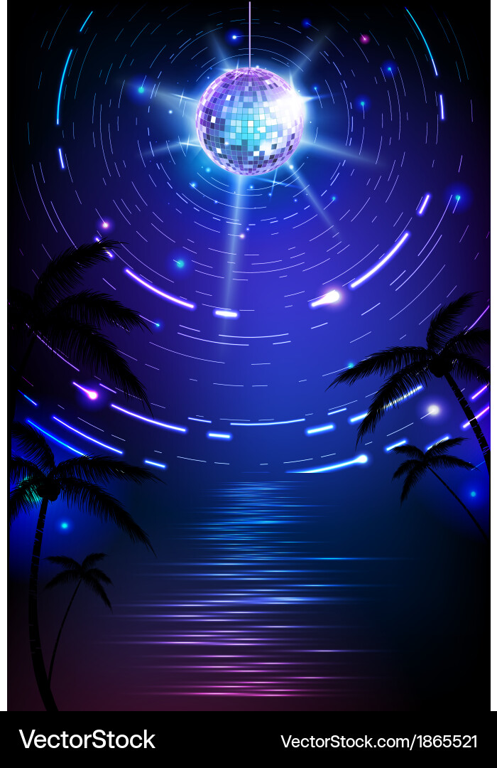 Shimmering Disco Ball Hintergrund Vektorbild
